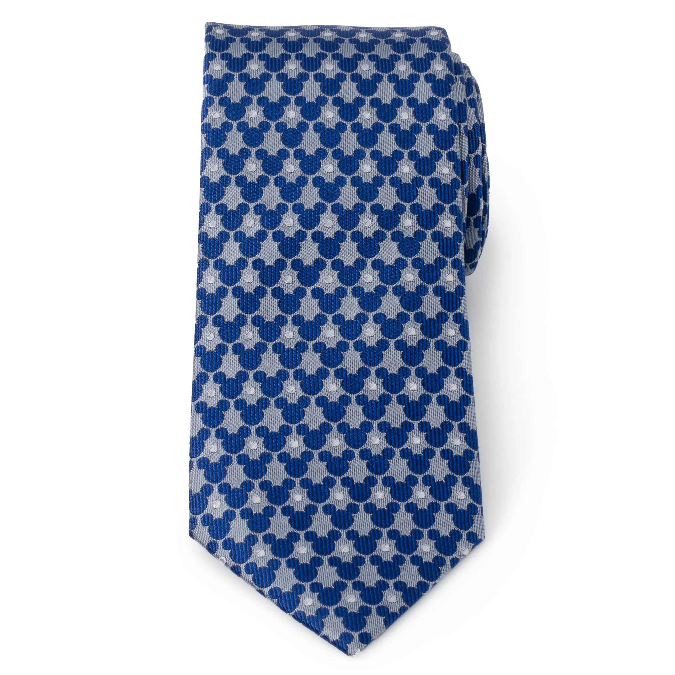 Disney Mickey Mouse Silhouette Pattern Dot Blue Tie - Image 3