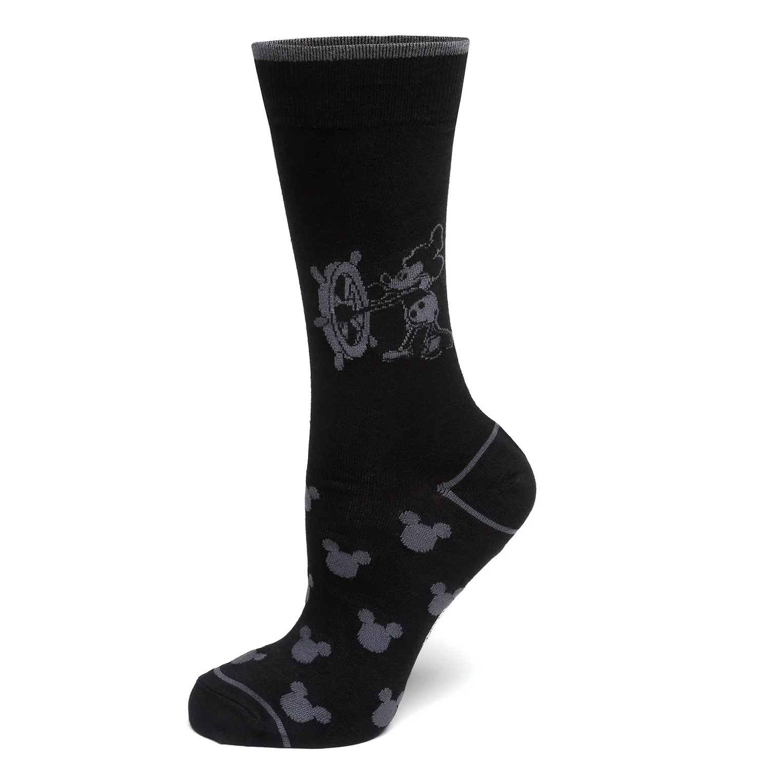 Disney Mickey Mouse Steamboat Willie Sock and Mickey Blue Lapel Pin Gift Set - Image 2