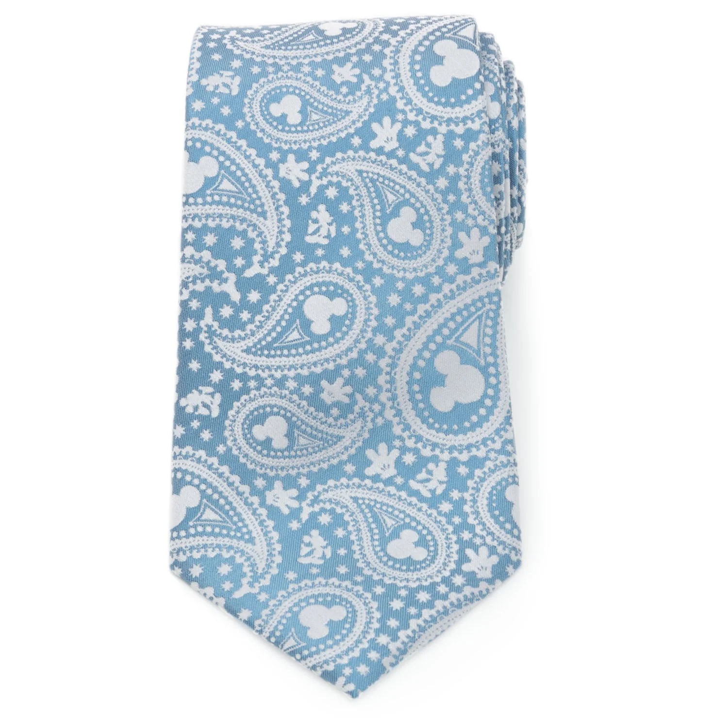 Disney Mickey Mouse Teal Paisley Men's Tie - Image 3