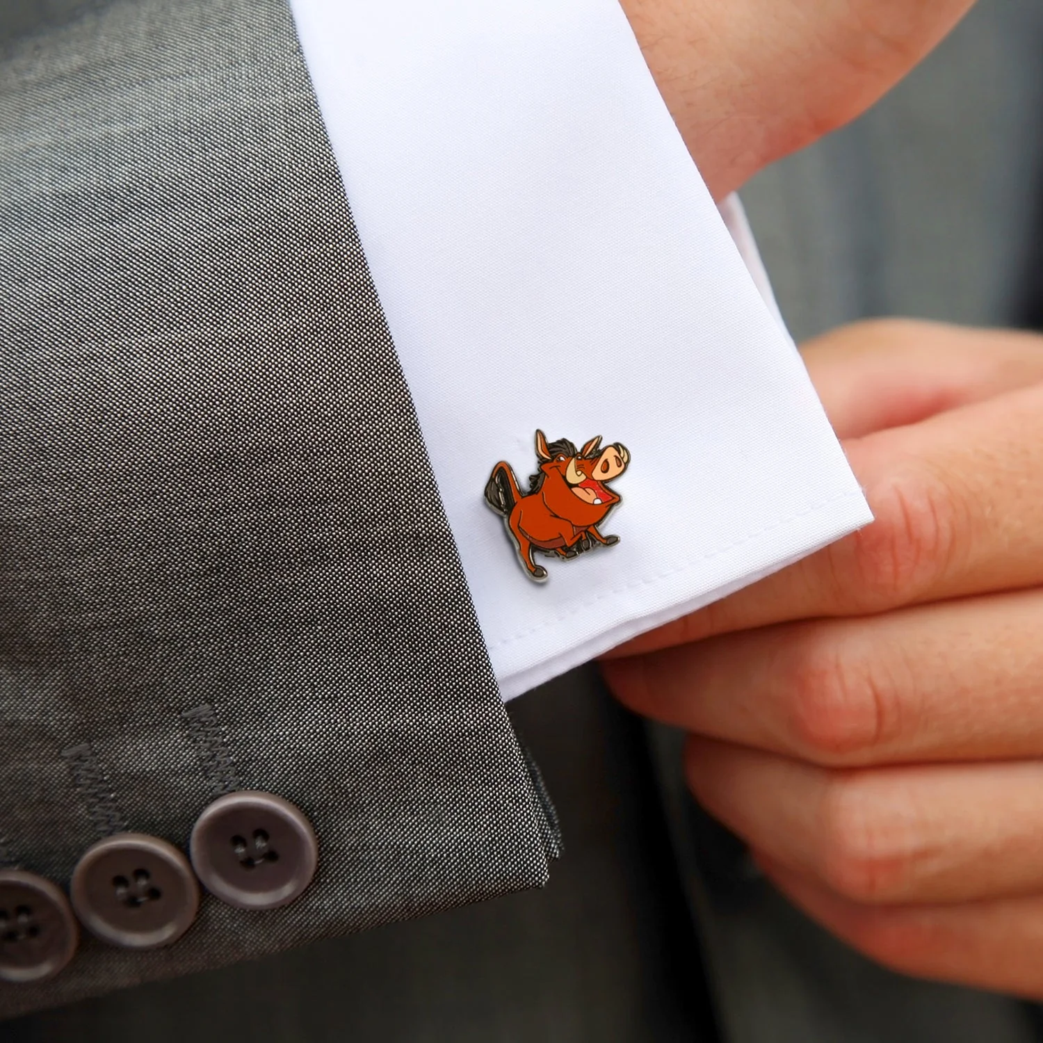 Disney The Lion King Timon & Pumbaa Cufflinks - Image 2