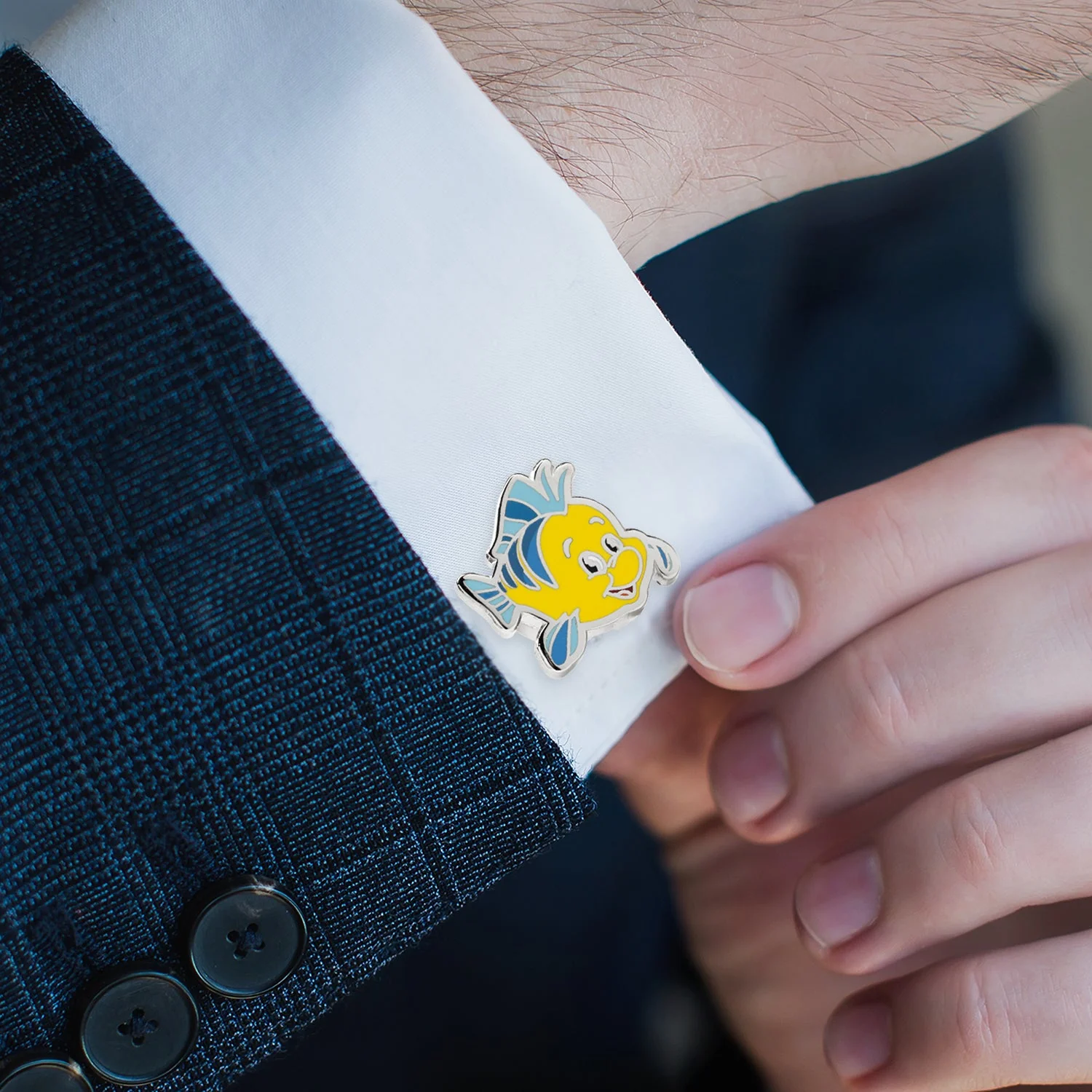 Disney The Little Mermaid Flounder & Sebastian Cufflinks - Image 2