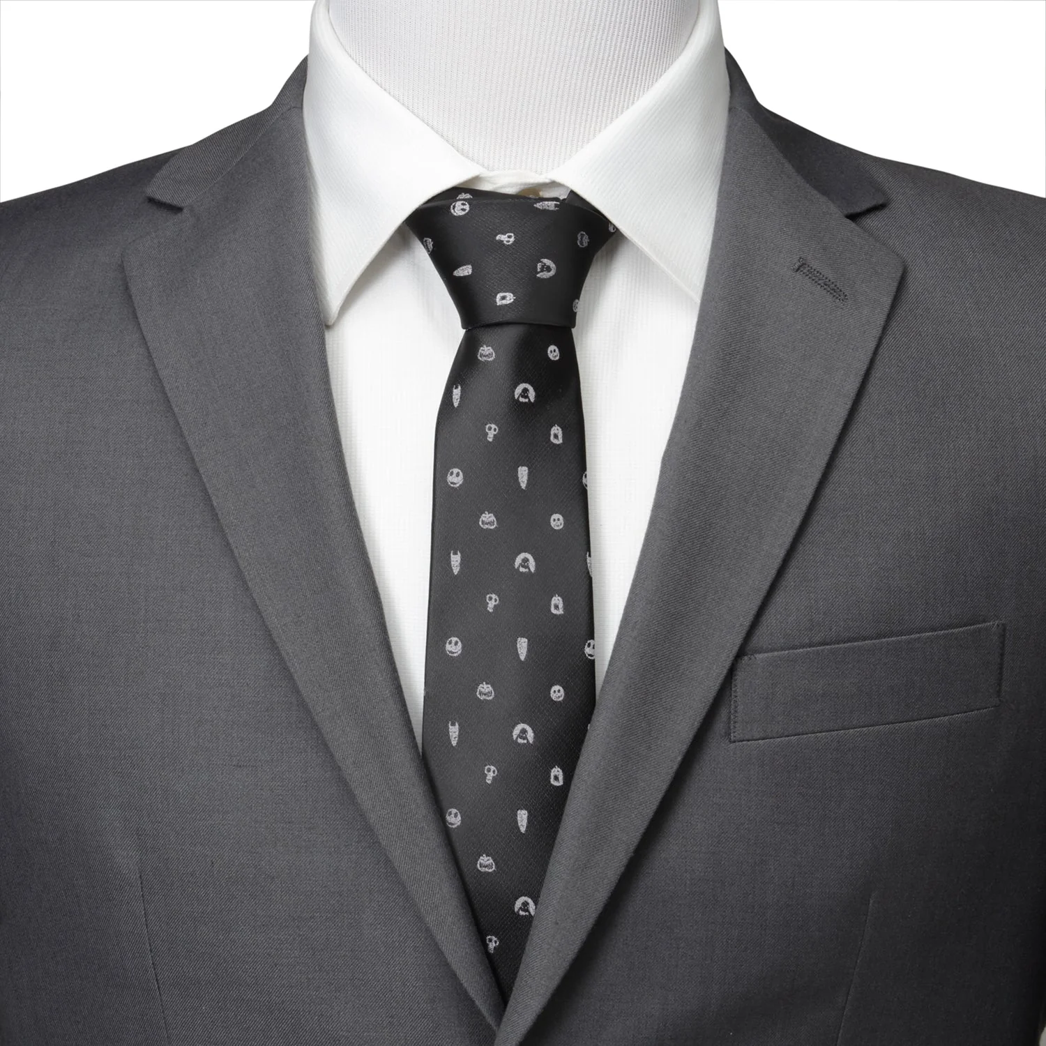 Disney The Nightmare Before Christmas Black Gray Men's Tie - Image 2
