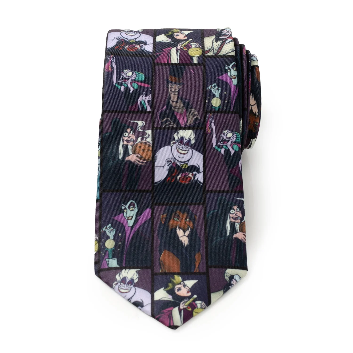 Disney Villains Dark Pattern Men's Tie - Image 3