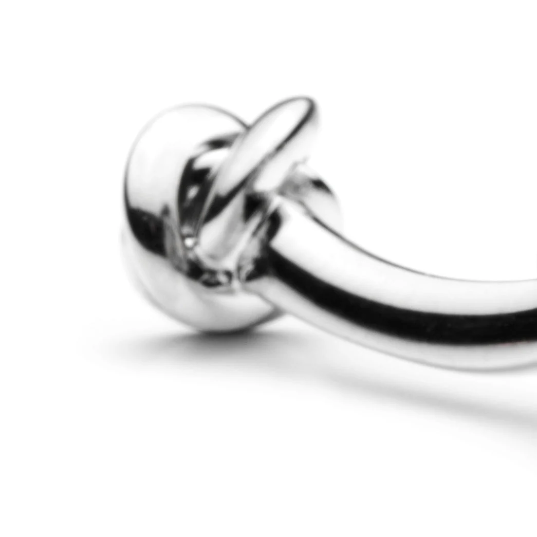 Double Sided Silver Knot Cufflinks - Image 5
