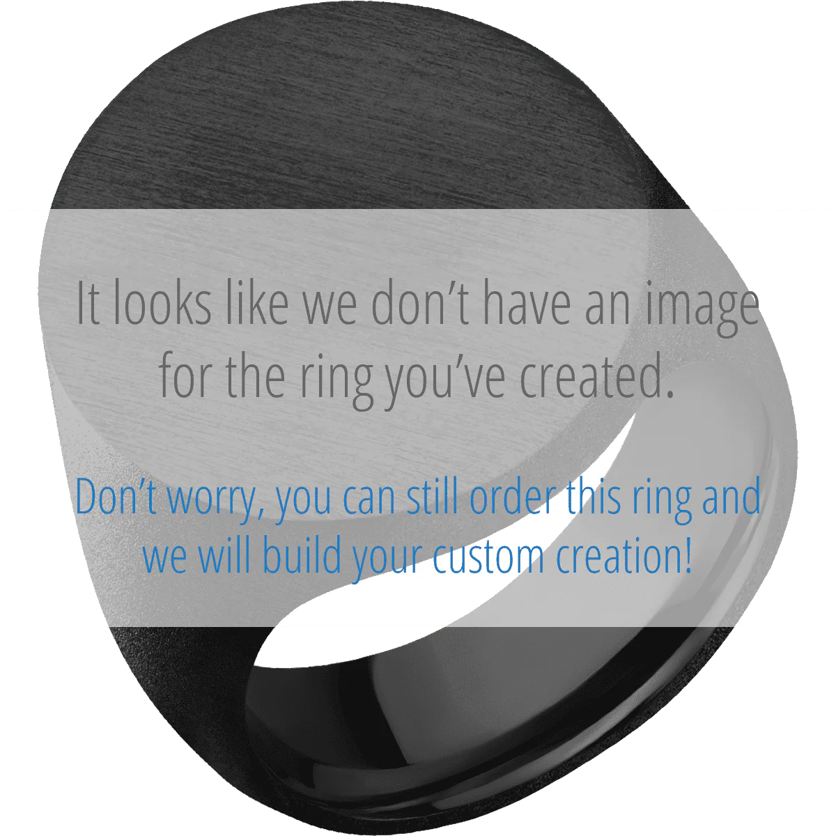 Extra Large Oval signet ring (24x20mm) in Zirconium, with a Wide style band, a Green Abalone inlay. - Image 2