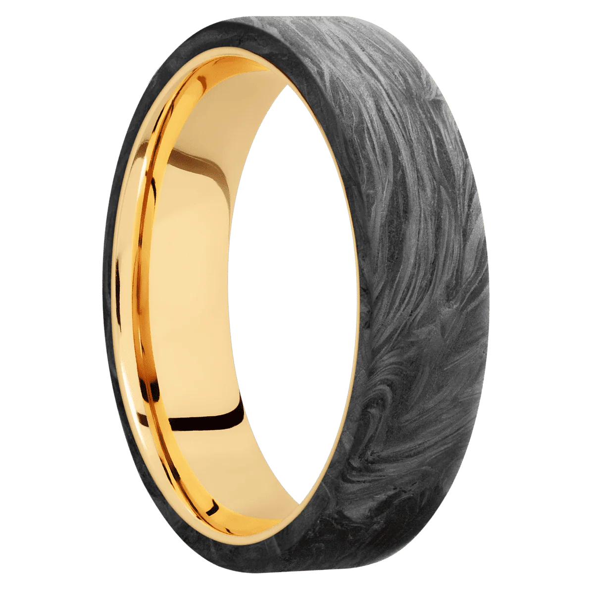 Forged Carbon Fiber + None Finish + 10K Yellow Gold