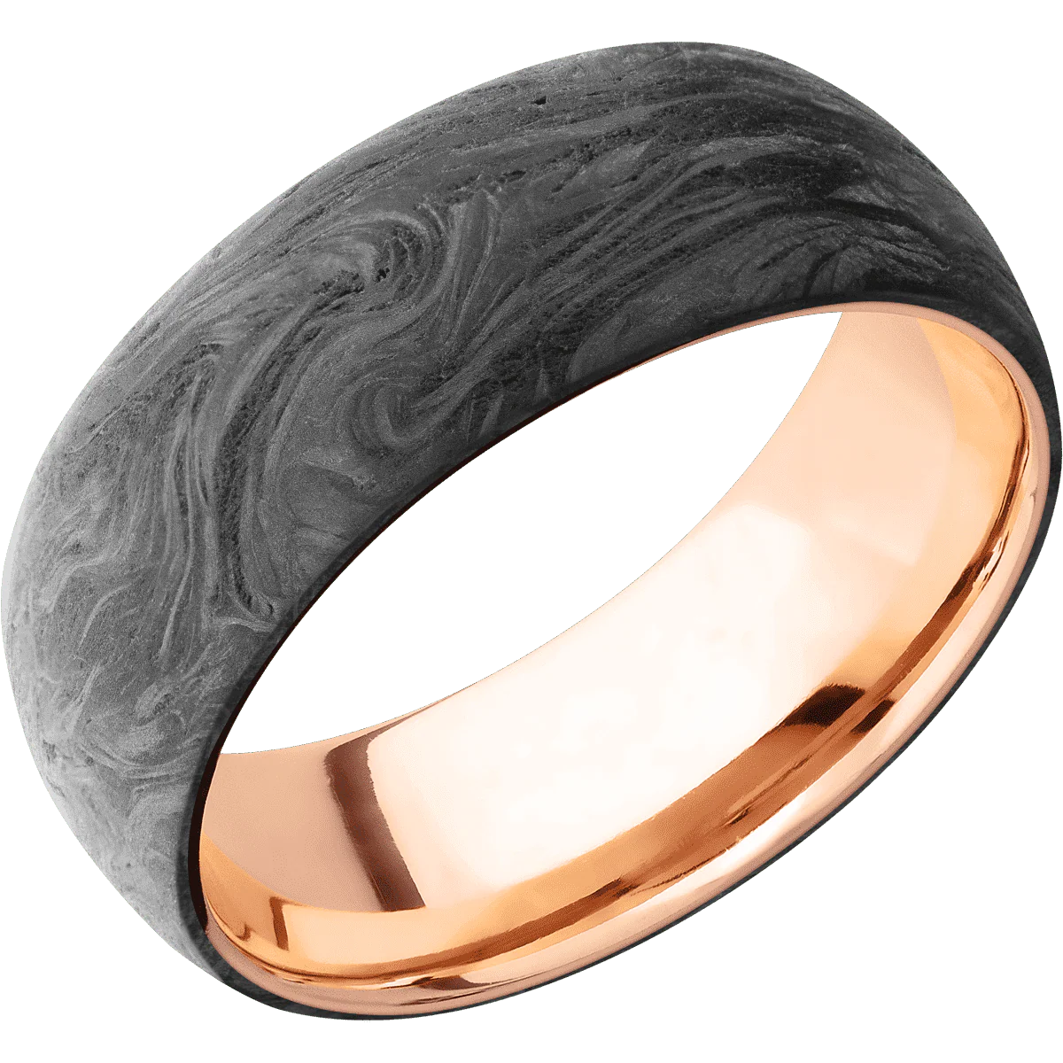 Forged Carbon Fiber + None Finish + 14K Rose Gold - Image 2