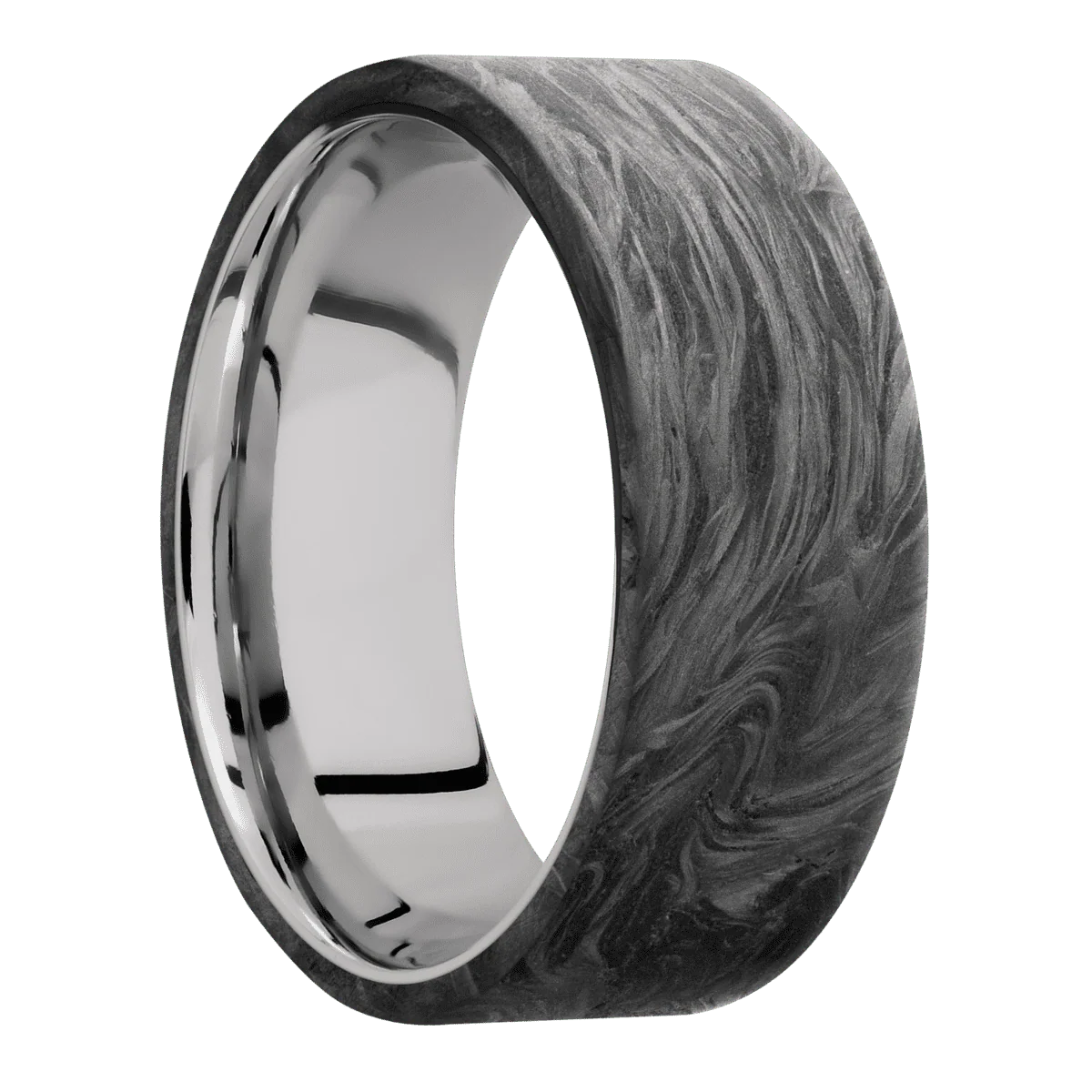 Forged Carbon Fiber + None Finish + 14K White Gold