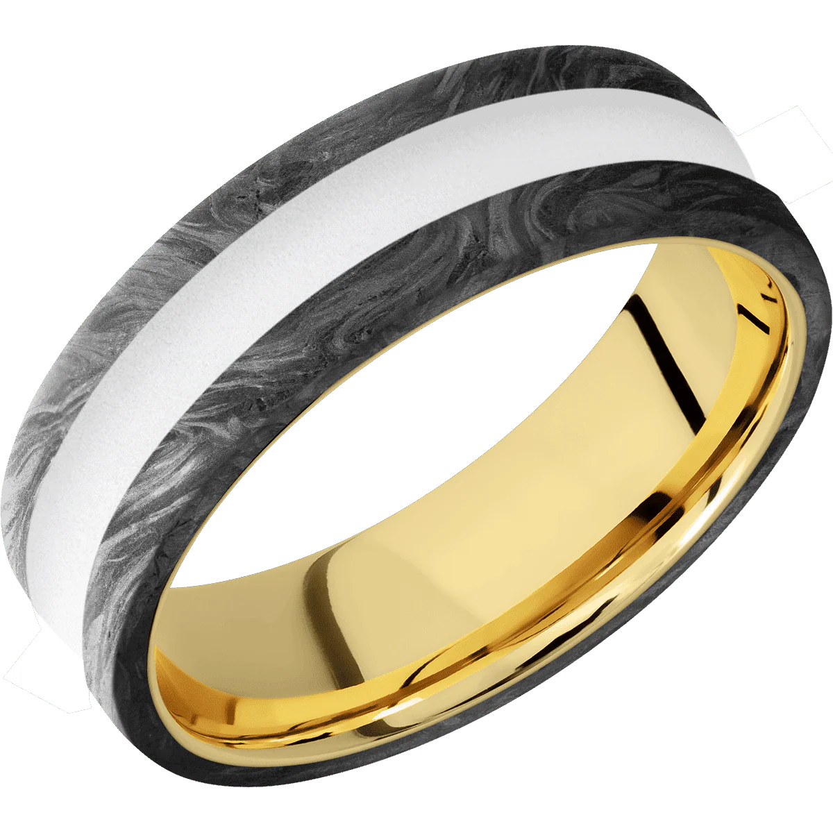 Forged Carbon Fiber + None Finish + 14K Yellow Gold - Image 2