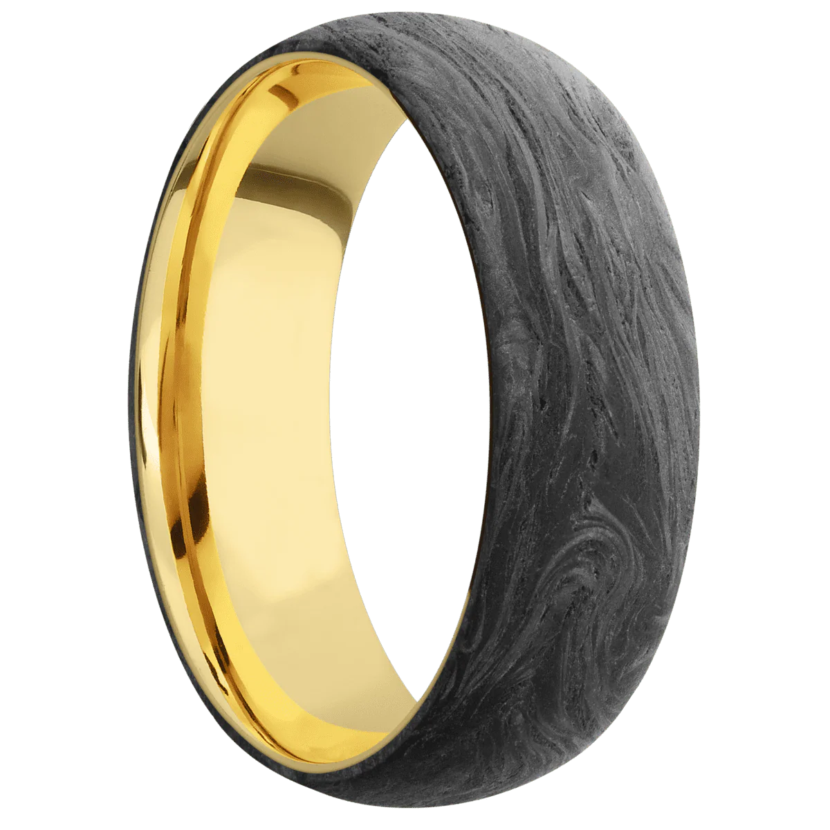 Forged Carbon Fiber + None Finish + 14K Yellow Gold