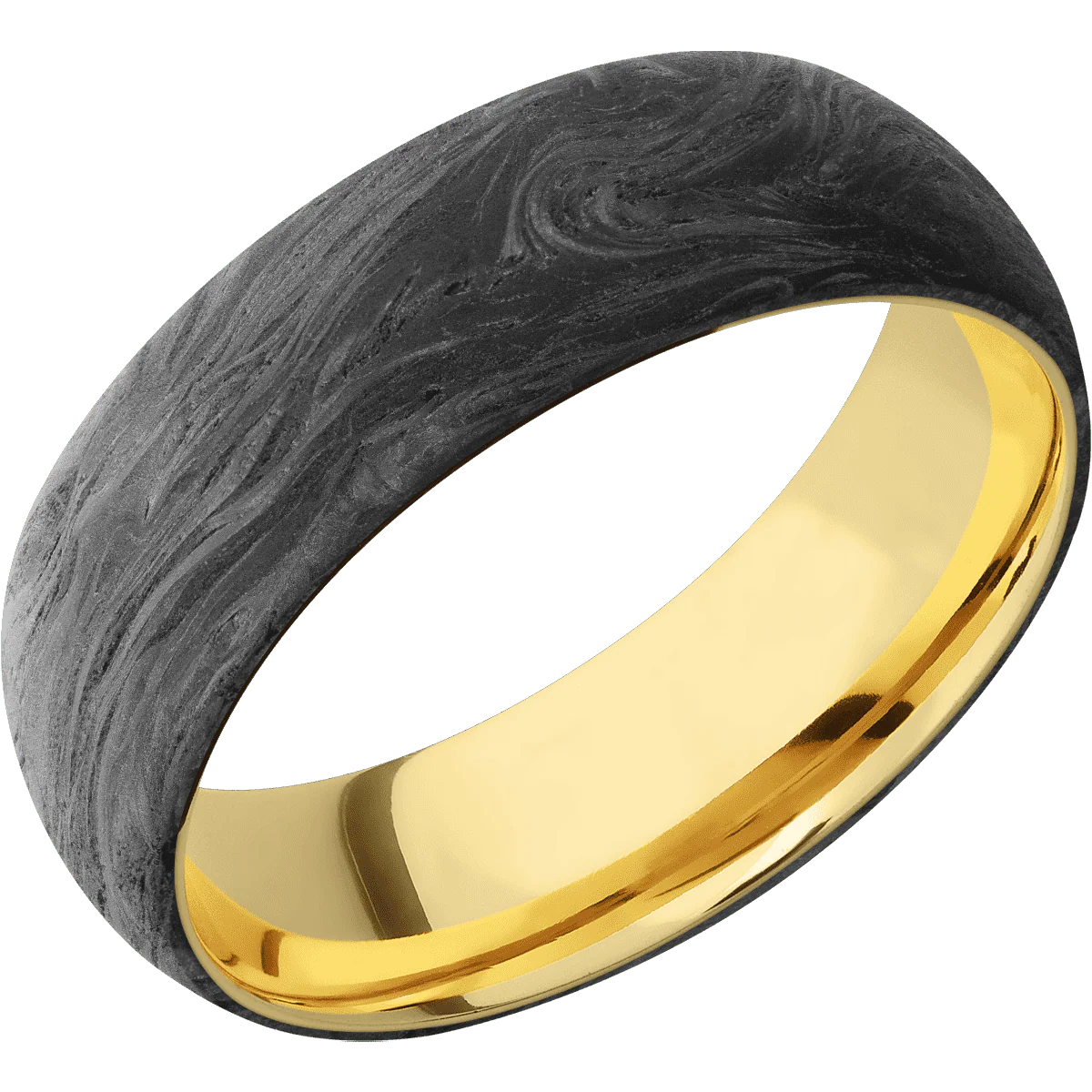 Forged Carbon Fiber + None Finish + 14K Yellow Gold - Image 2