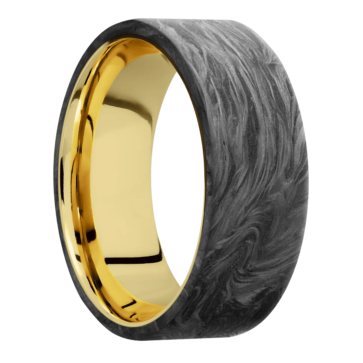 Forged Carbon Fiber + None Finish + 14K Yellow Gold
