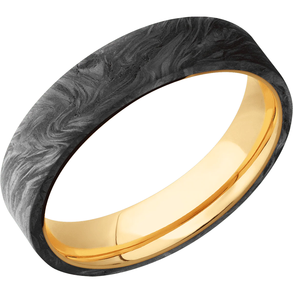 Forged Carbon Fiber + None Finish + 14K Yellow Gold - Image 2