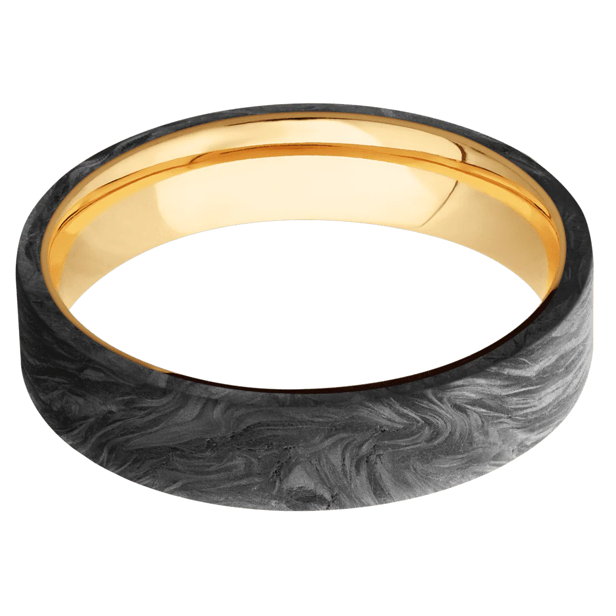 Forged Carbon Fiber + None Finish + 14K Yellow Gold - Image 3