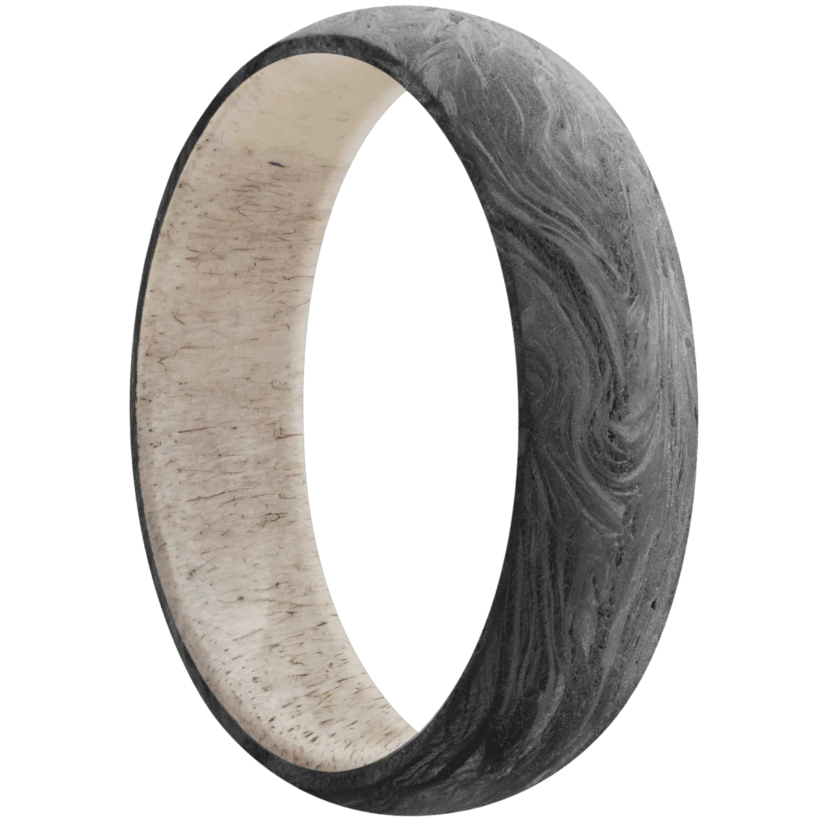 Forged Carbon Fiber + None Finish + Antler