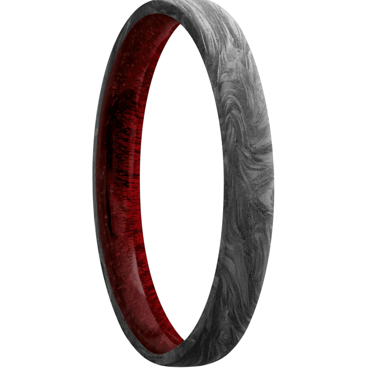 Forged Carbon Fiber + None Finish + Blood Wood