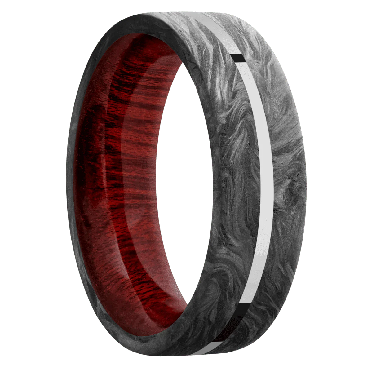 Forged Carbon Fiber + None Finish + Blood Wood