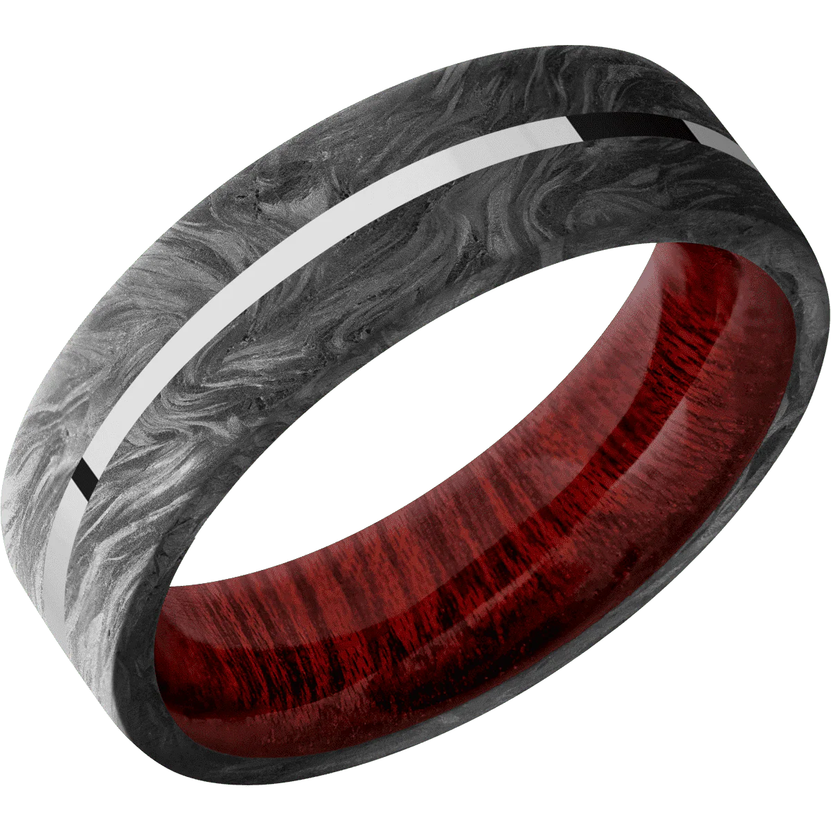 Forged Carbon Fiber + None Finish + Blood Wood - Image 2