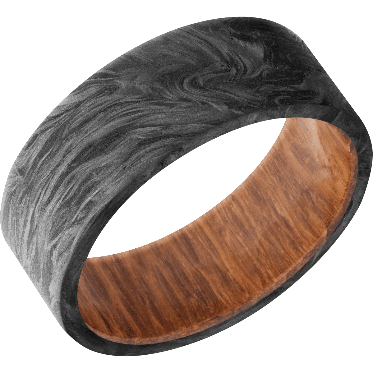 Forged Carbon Fiber + None Finish + Leopard Wood - Image 2