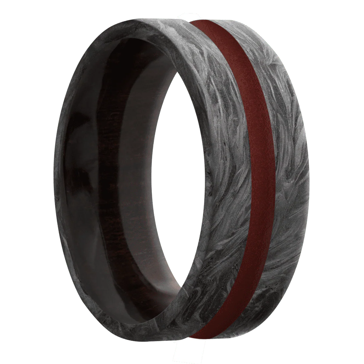 Forged Carbon Fiber + None Finish + Madagascar Rose Wood