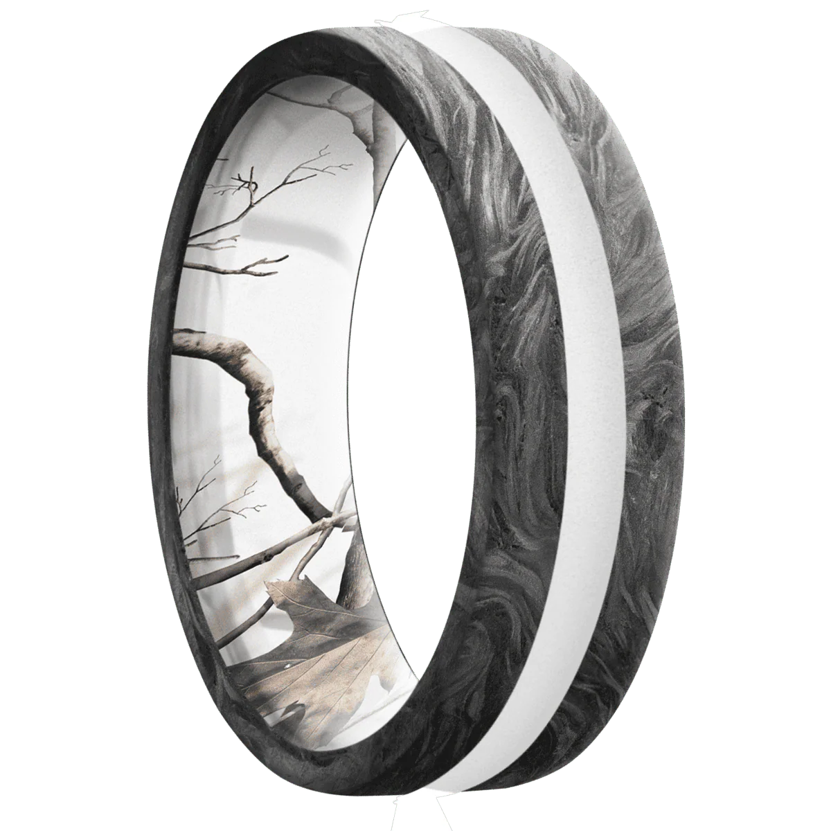 Forged Carbon Fiber + None Finish + RealTree APC Snow