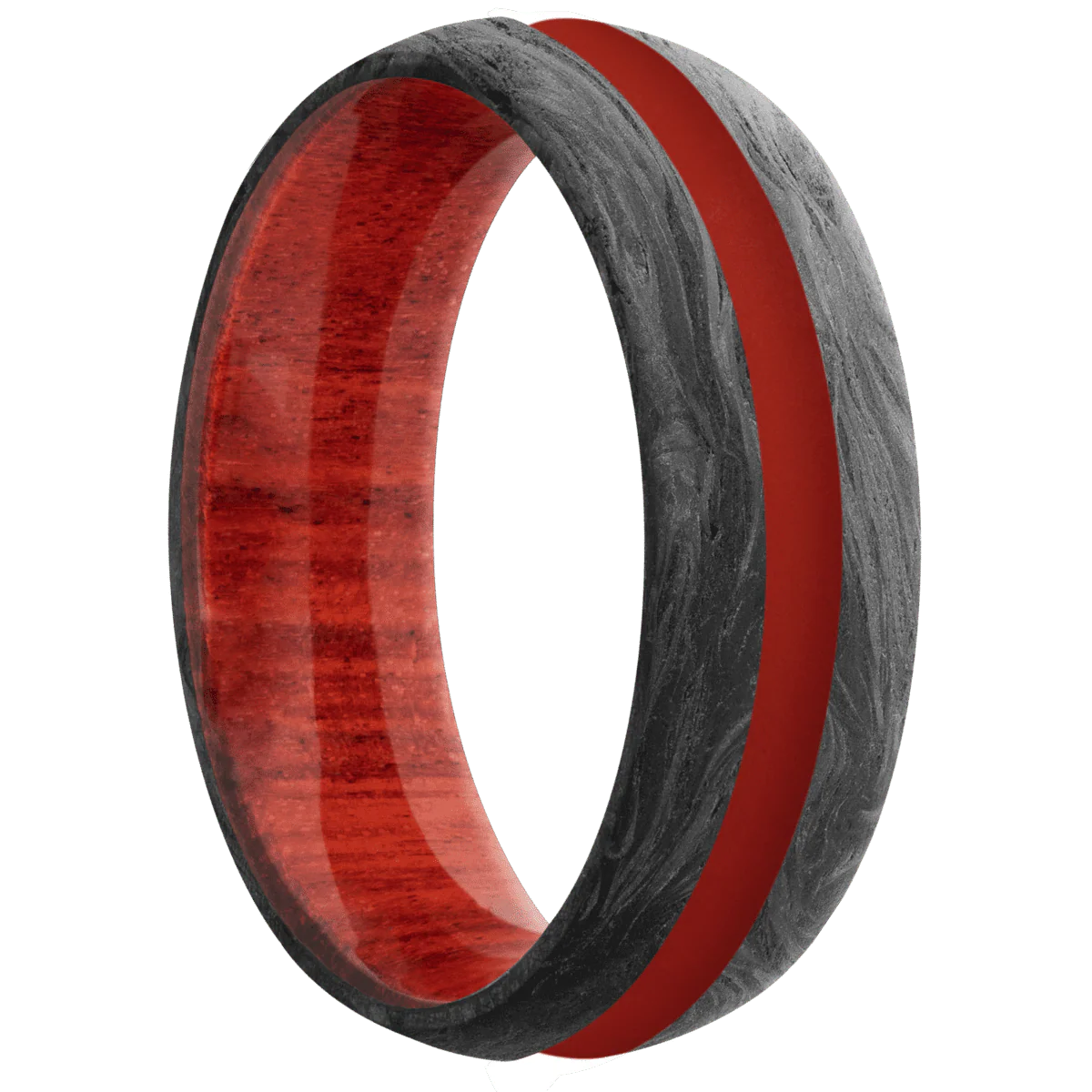 Forged Carbon Fiber + None Finish + Red Heart