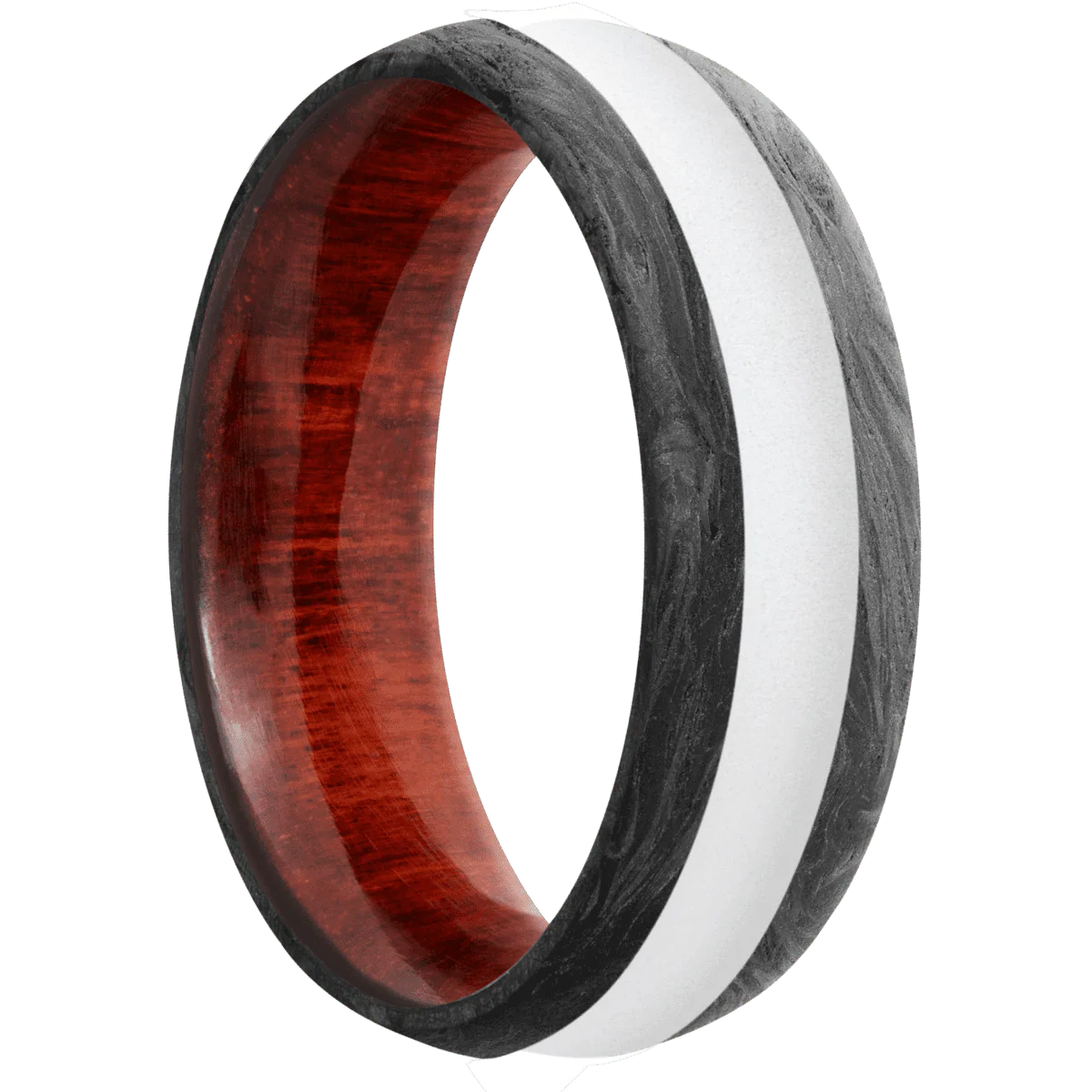Forged Carbon Fiber + None Finish + Red Heart