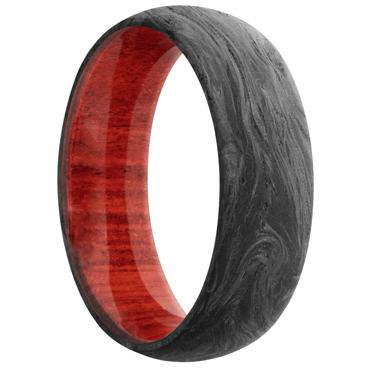 Forged Carbon Fiber + None Finish + Red Heart