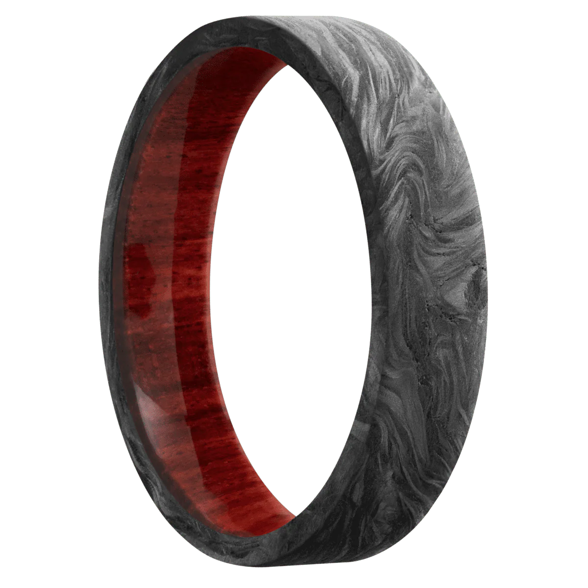 Forged Carbon Fiber + None Finish + Red Heart