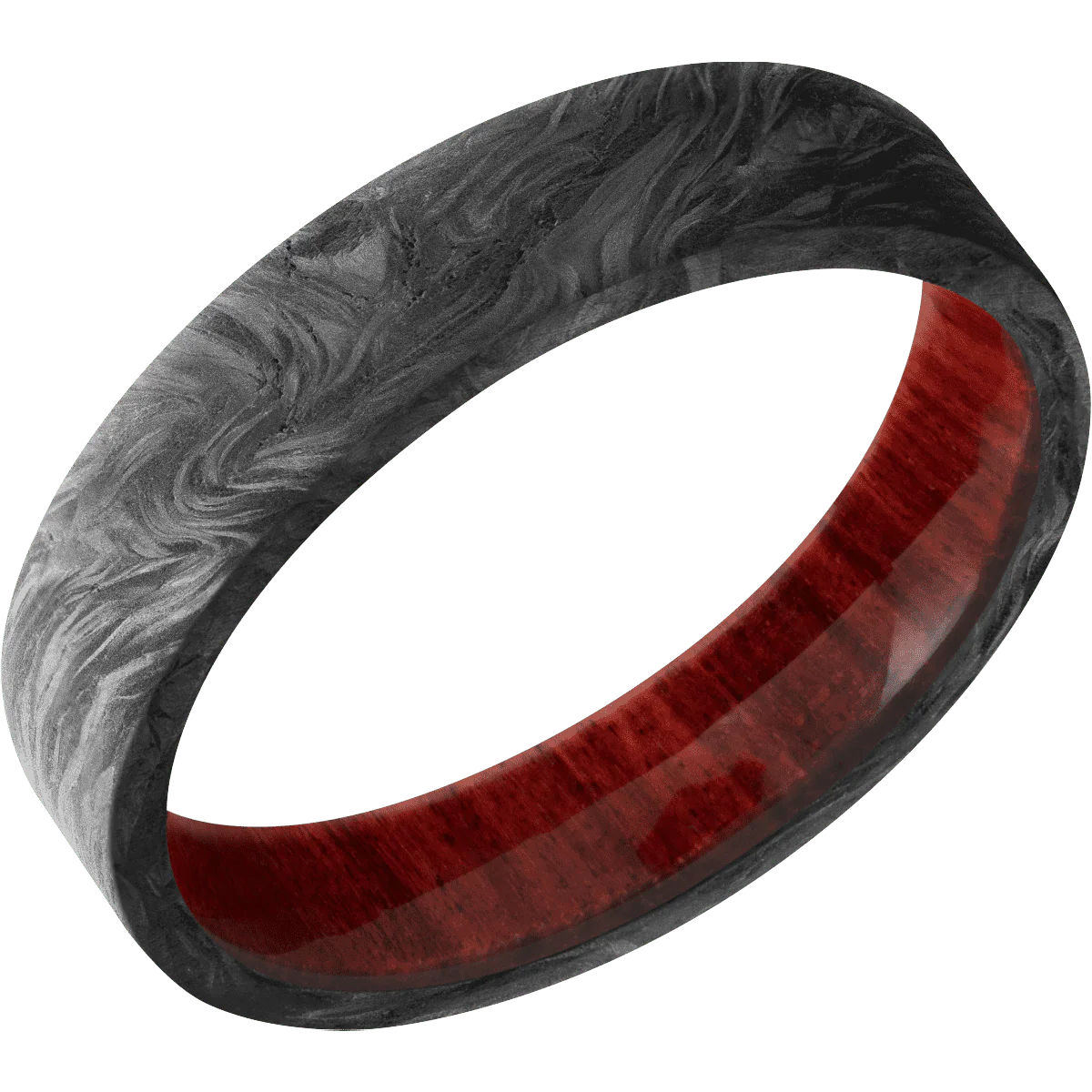 Forged Carbon Fiber + None Finish + Red Heart - Image 2