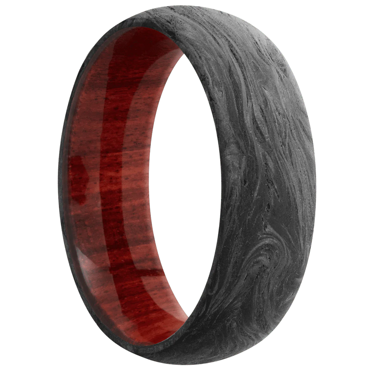 Forged Carbon Fiber + None Finish + Red Heart