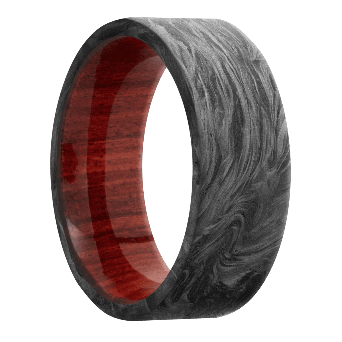Forged Carbon Fiber + None Finish + Red Heart