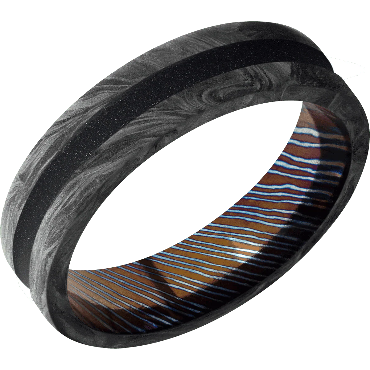 Forged Carbon Fiber + None Finish + Titanium Damascus - Image 2