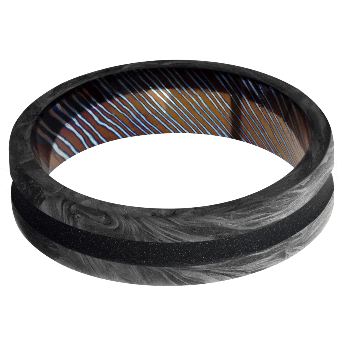 Forged Carbon Fiber + None Finish + Titanium Damascus - Image 3