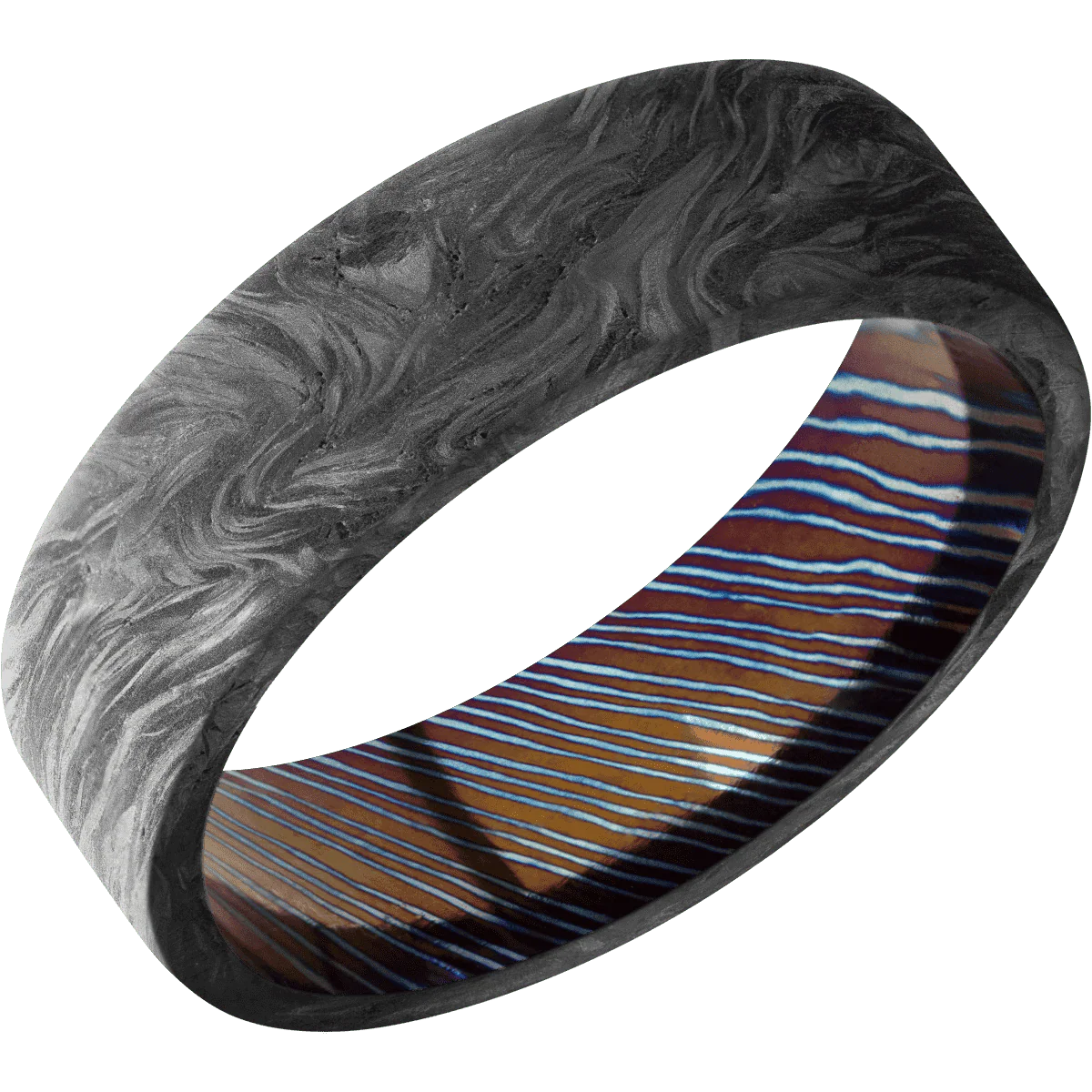 Forged Carbon Fiber + None Finish + Titanium Damascus - Image 2