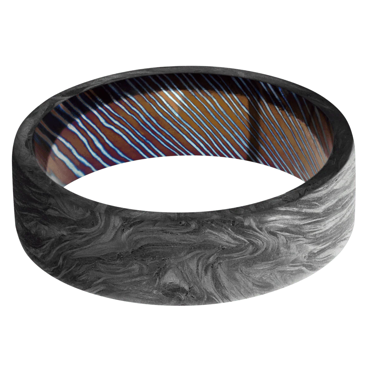 Forged Carbon Fiber + None Finish + Titanium Damascus - Image 3