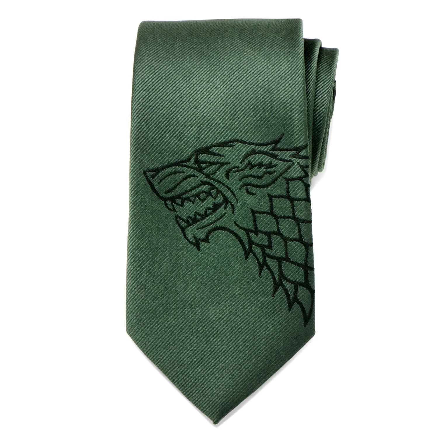 Game of Thrones Stark Direwolf Green Men's Tie - Image 3