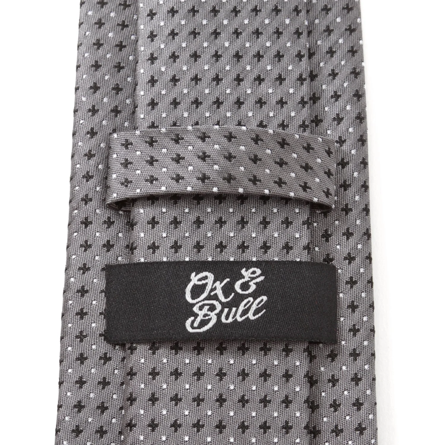 Gray Cross Dot-Men's Tie - Image 5