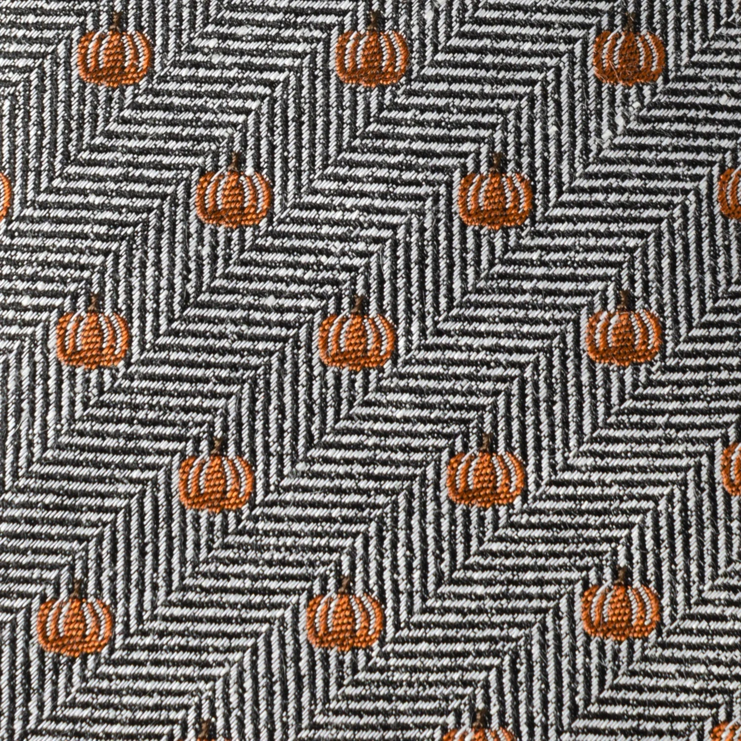 Holiday Pumpkin Herringbone Tie - Image 4