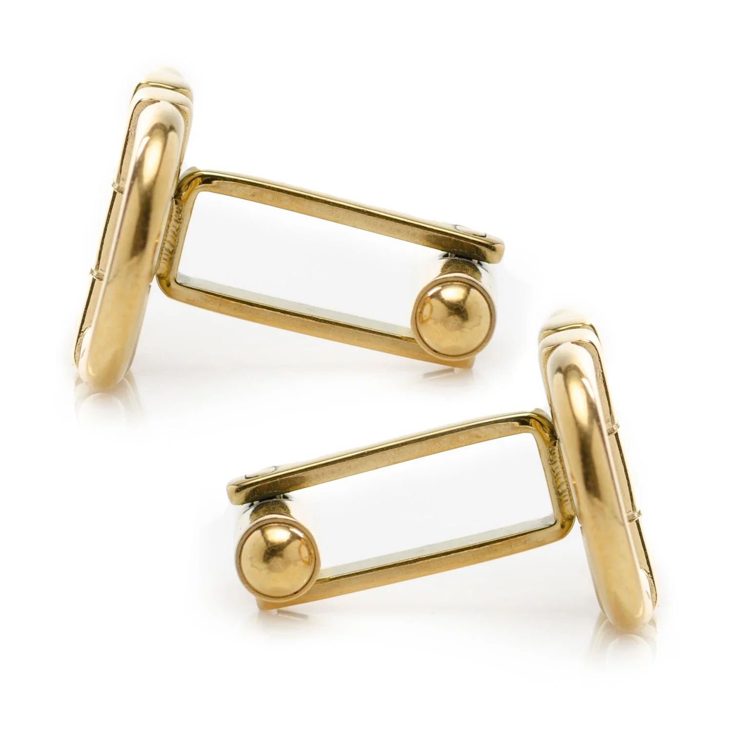 Horse Bit Gold Stainless Steel Cufflinks - Image 3