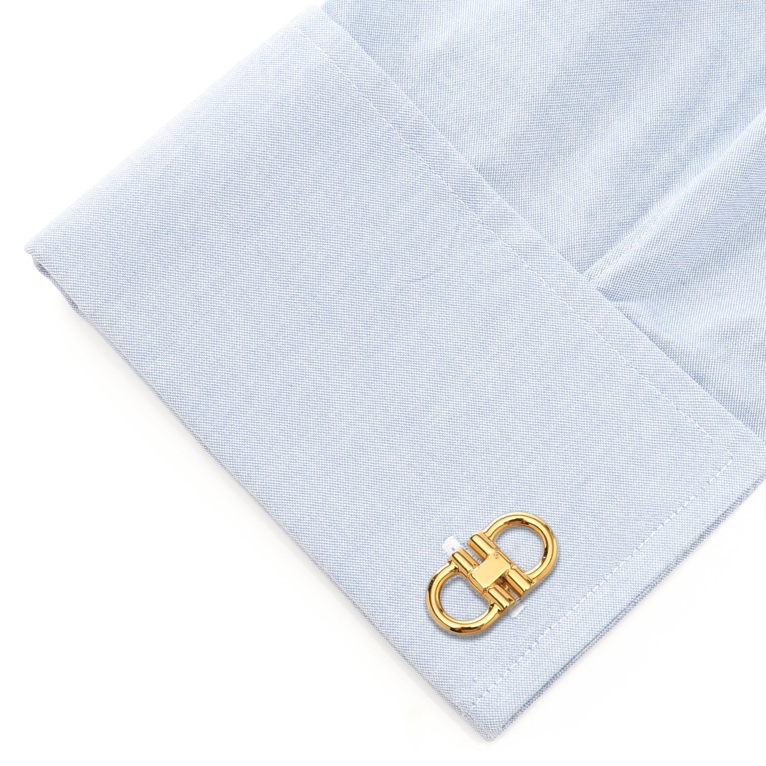 Horse Bit Gold Stainless Steel Cufflinks - Image 4
