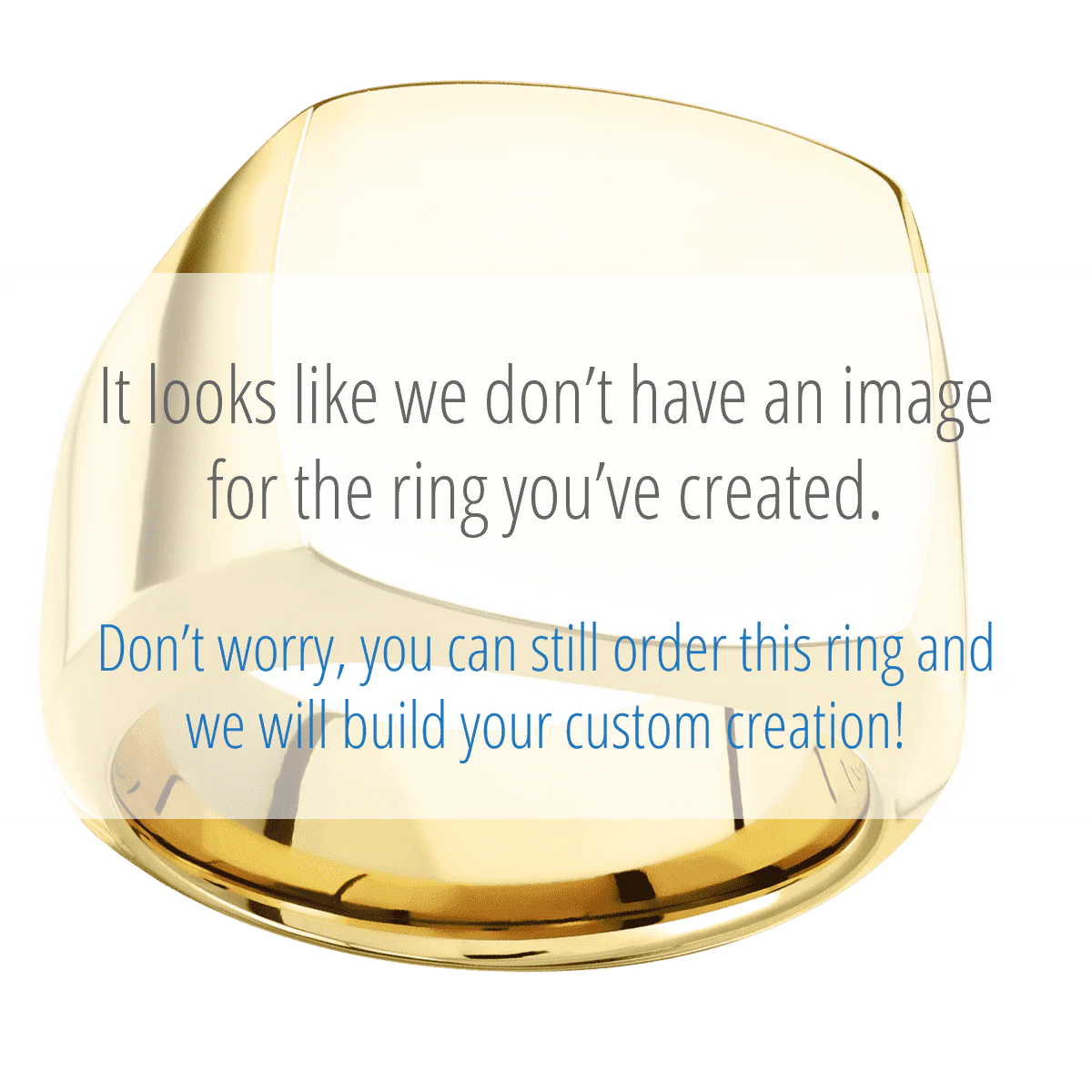 Large Cushion signet ring (18x18mm) in 10K Yellow Gold, with a Wide style band and a Michigan Wordmark Stacked engraving. - Image 3