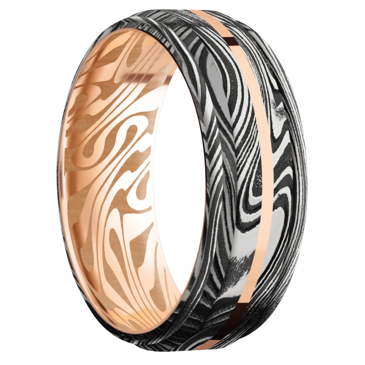 Marble + Acid Finish + 14K Rose Gold