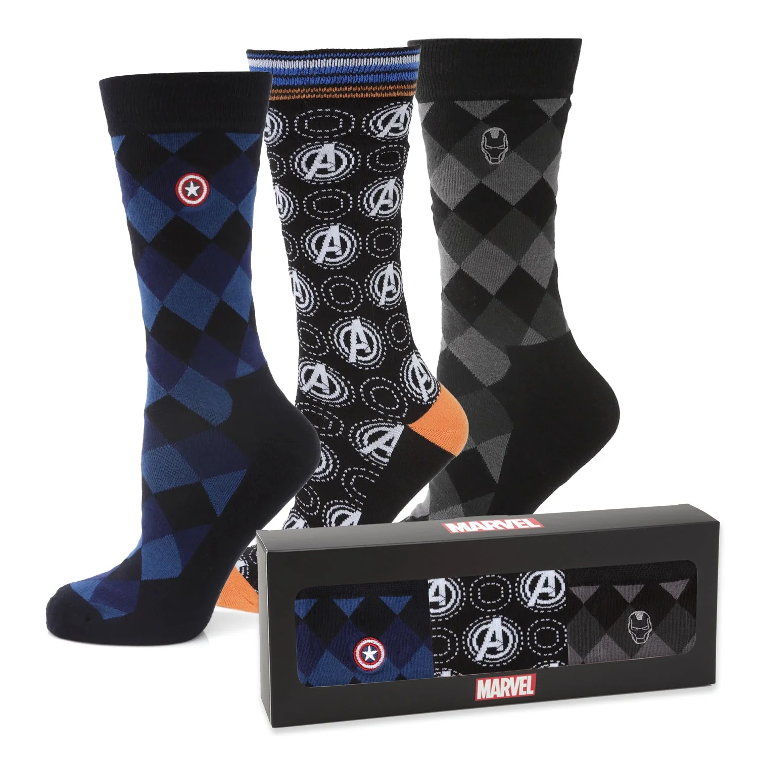 Marvel Argyle 3 Socks Pack and Lapel Pin Gift Set - Image 2