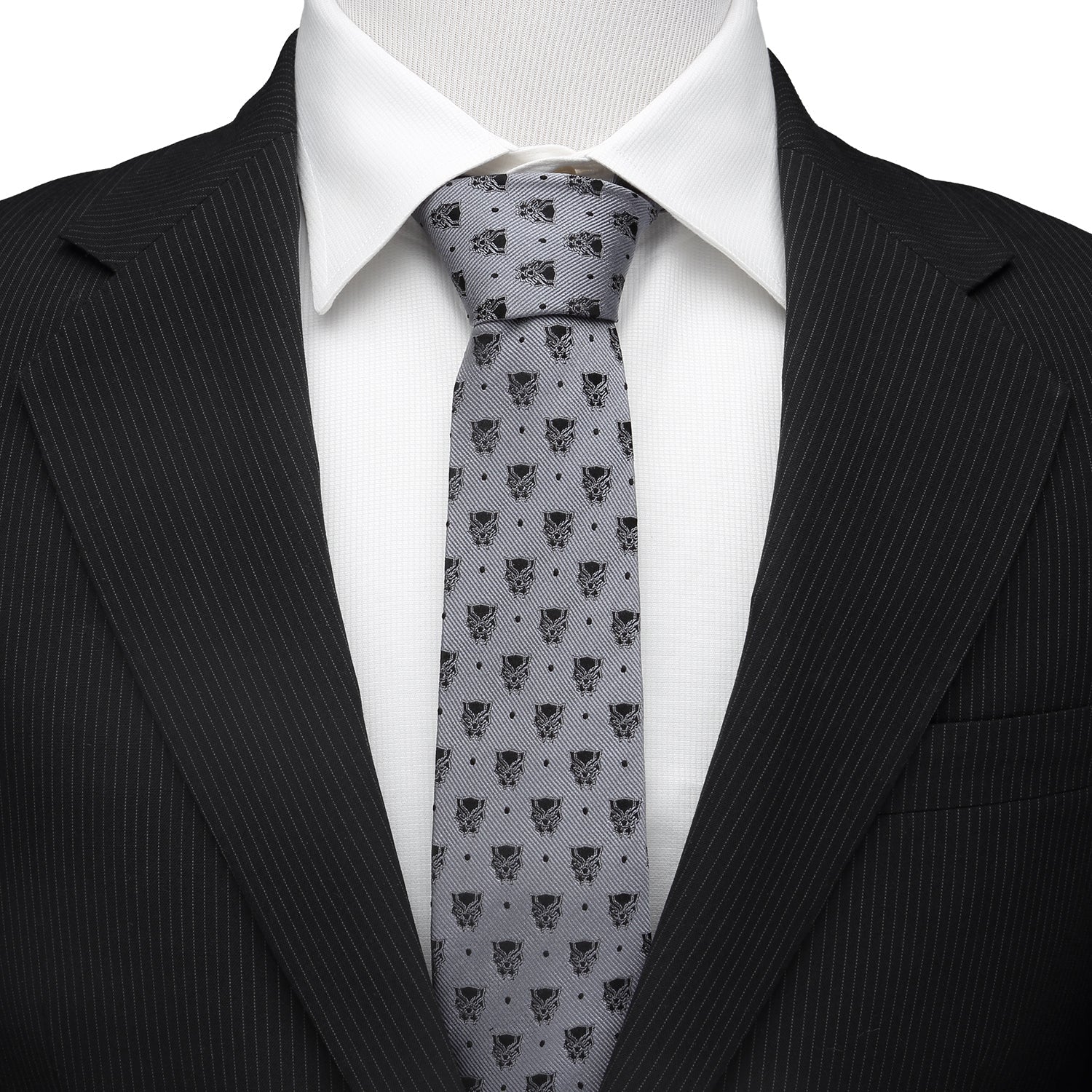 Marvel Black Panther Gray Dot Tie - Image 2