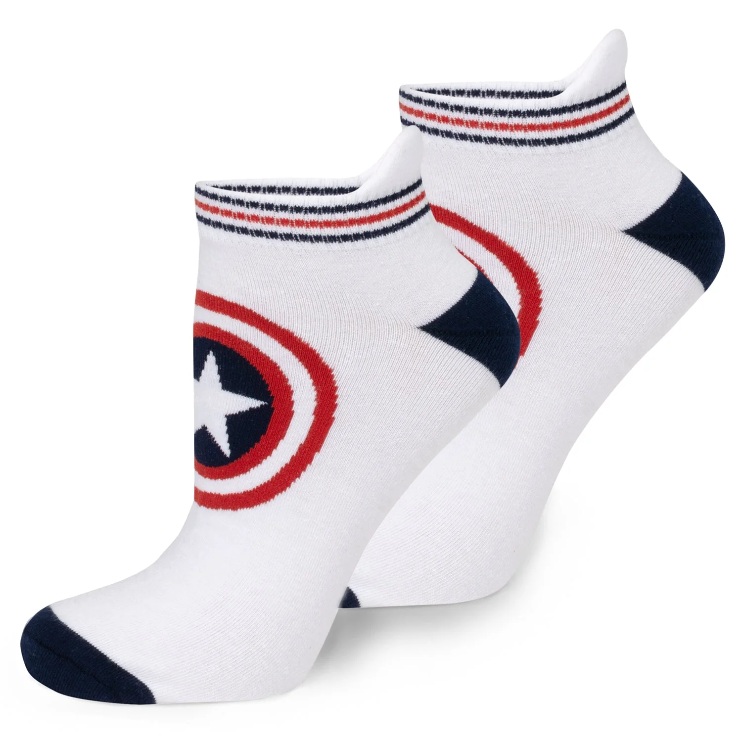 Marvel Captain America Ankle Socks 3-Pack and Lapel Pin Gift Set - Image 4