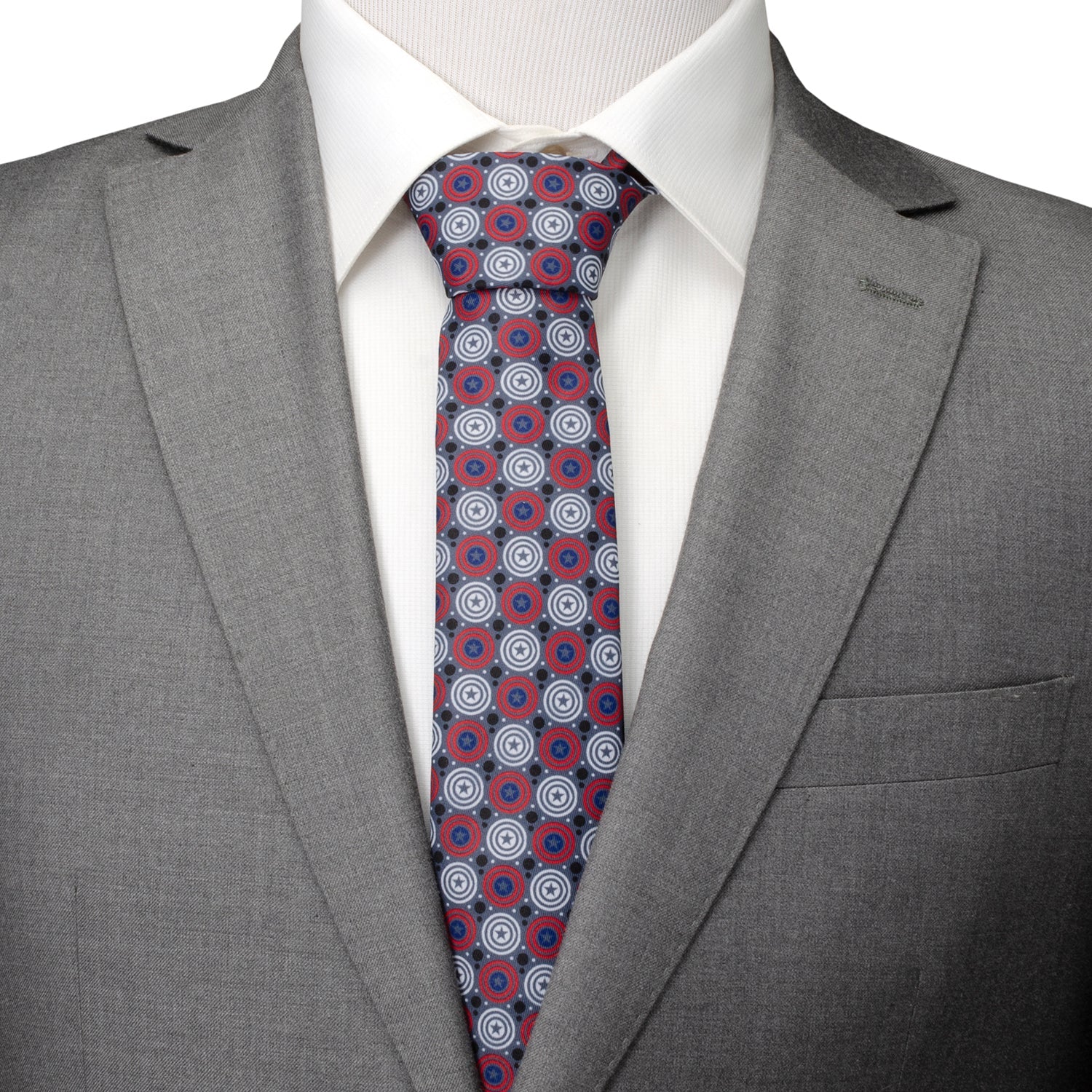 Marvel Captain America Gray Dot Men's Tie - Image 2