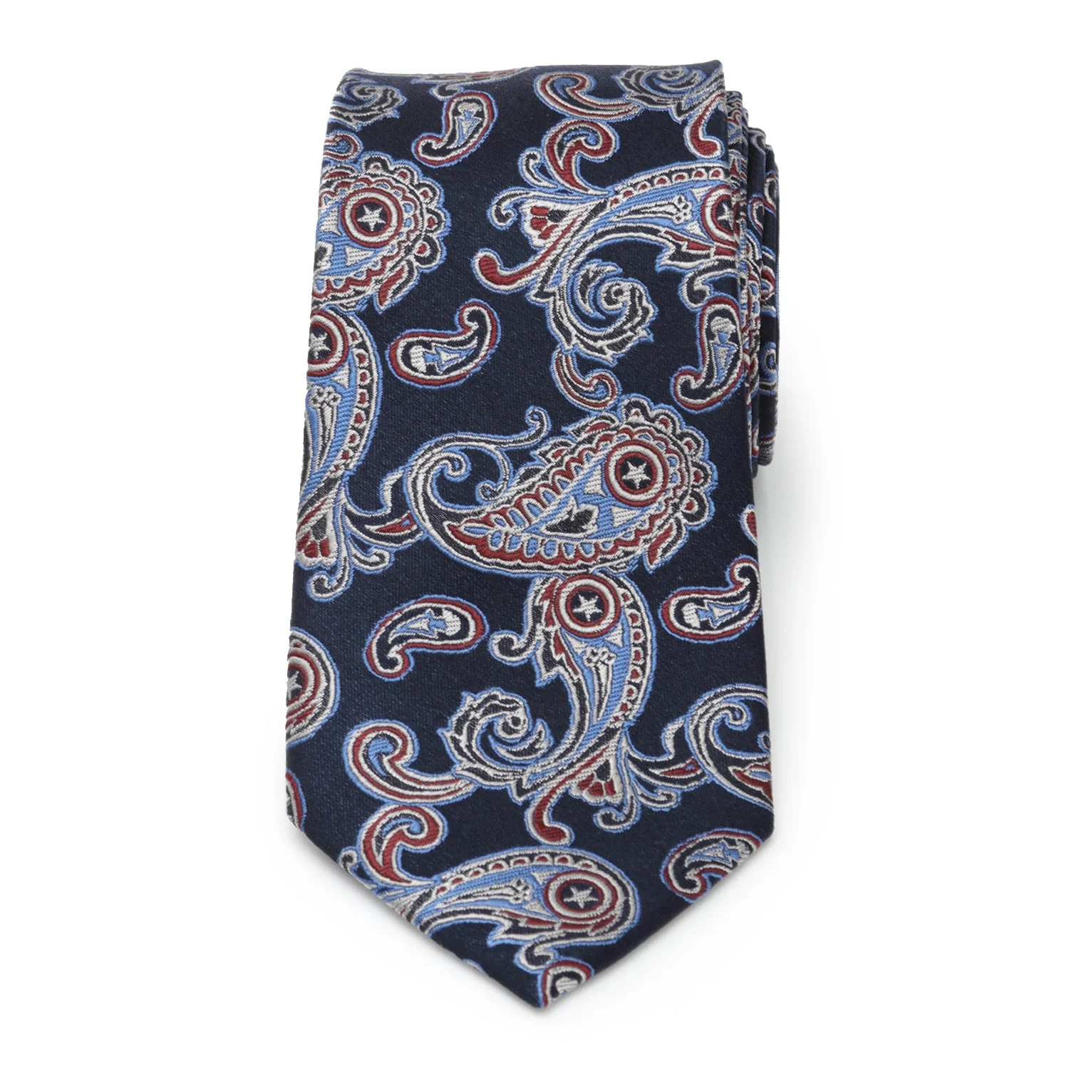 Marvel Captain America Paisley Men's Tie - Image 3