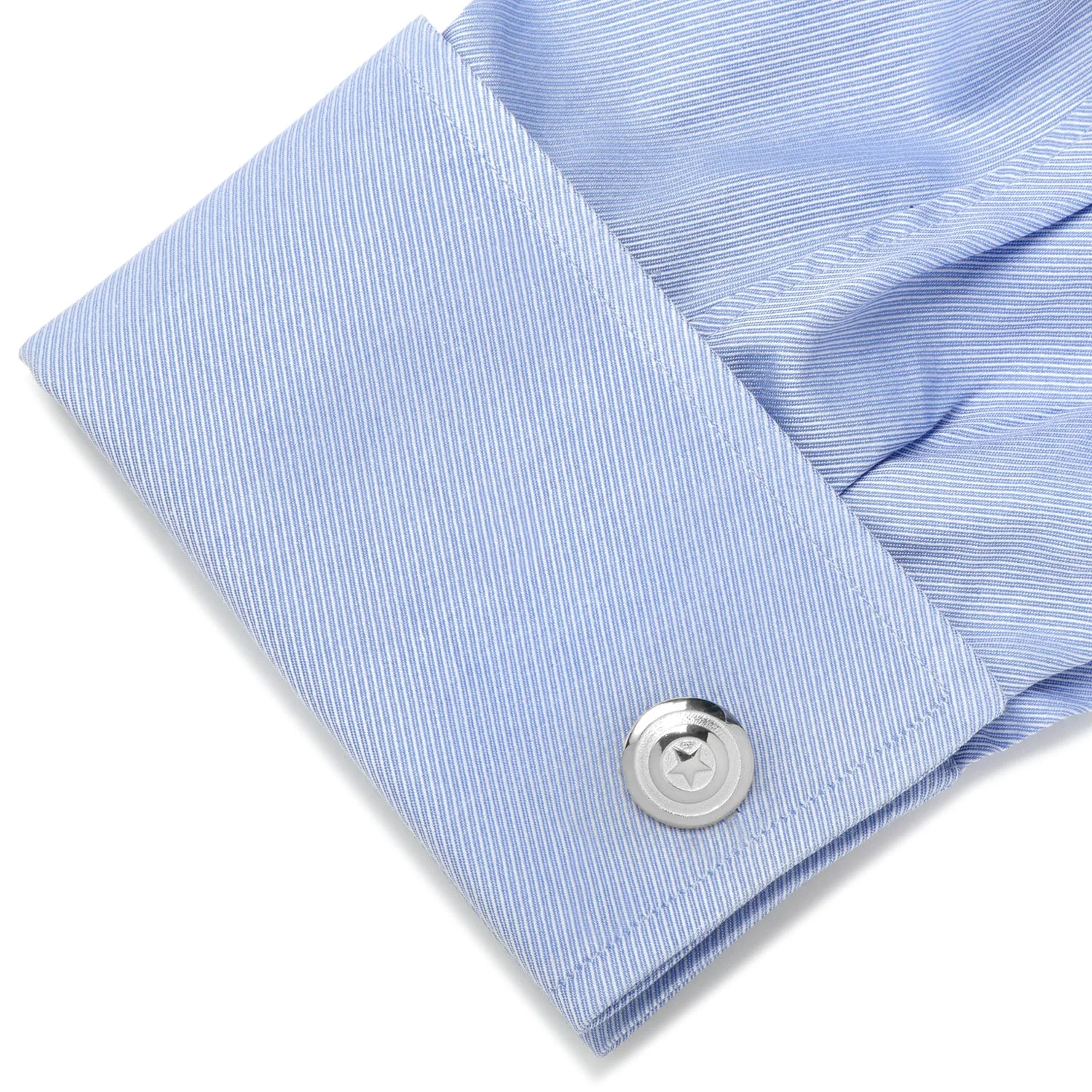 Marvel Captain America Shield Sterling Silver 3D Cufflinks - Image 3