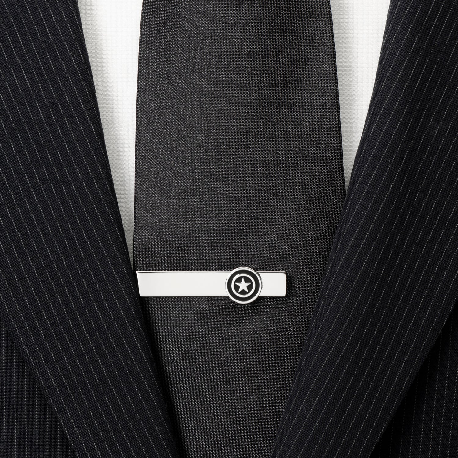 Marvel Captain America Silver Hidden Message Tie Bar - Image 2